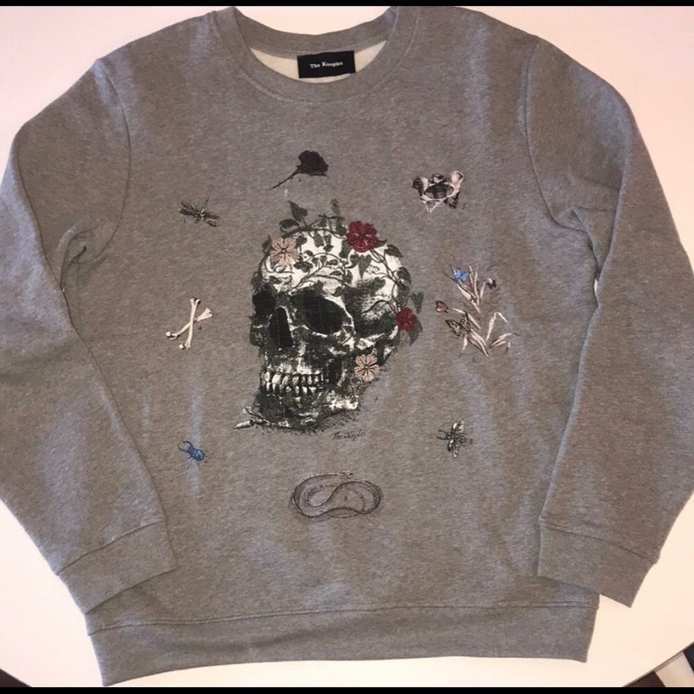 The Kooples: Crewneck Gray Sweatshirt